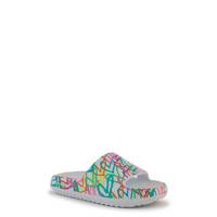 Girls' Heart Goldcrown Slide Sandal WHITE/MULTI view
