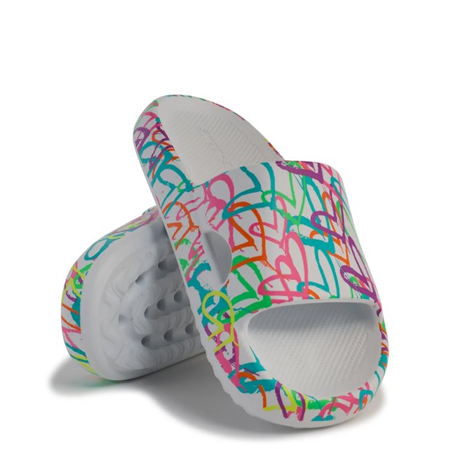 Skechers Girls' Heart Goldcrown Slide Sandal | DSW Canada