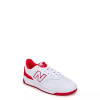 Youth Boys' BB80 Court Sneaker White Leather view