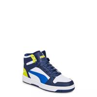 Youth Boys' Rebound Basketball Shoe COBALT GLAZE/ WHITE/CLUB NAVY LEATHER view