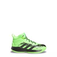Youth Boys' Cross Em Up 5 Wide Basketball Shoe TEAM SOLAR GREEN/CORE BLACK/CORE BLACK WIDE view