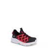 Youth Boys' Skech Faster Slip-On Running Shoe Black/Red view