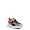 Youth Boys' Meteor-Lights - Glow-Strider Sneaker GUNMETAL/RED view