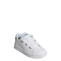 Youth Boys' Advantage  Hook-And-Loop Court Sneaker CLOUD WHITE/GREEN CORE BLACK view