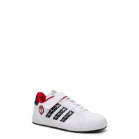 Youth Boys' Marvel Grand Court Spiderman EL Sneaker WHITE/BLACK/BETTER SCARLET view