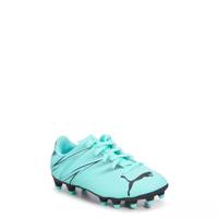 Youth Boys' Attacanto FG/AG Soccer Cleats ELECTRIC PEPPERMINT/PUMA BLACK view
