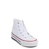 Youth Girls' Chuck Taylor All Star Lift Platform High Top Sneaker WHITE/GARNET/NAVY view