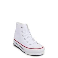 Youth Girls' Chuck Taylor All Star Lift Platform High Top Sneaker WHITE/GARNET/NAVY view