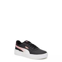 Youth Girls' Carina 2.0 Star Glow Sneaker PUMA BLACK/PEACH SMOOTHIE/PUMA WHITE view