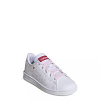 Youth Girls' Advantage Court Sneaker CLOUD WHITE/CLEAR PINK/BETTER SCARLET view
