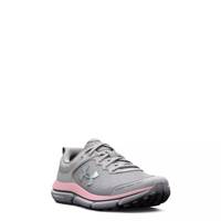 Youth Girls' Assert 10 Wide Width Running Shoe HALO GREY/PINK SUGAR WIDE view