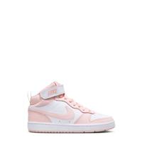 Youth Girls' Court Borough Mid 2 Sneaker White/Pink view