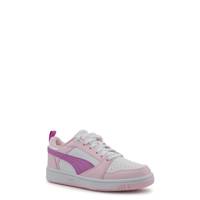 Youth Girls' Rebound V6 Lo Jr Court Shoe PEARL PINK/MAUVE POP/PUMA WHITE view