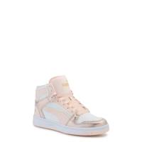 Youth Girls' Rebound Layup Nu Romantic Hi Top Sneaker WHITE/JASMINE FLOWER/GOLD view