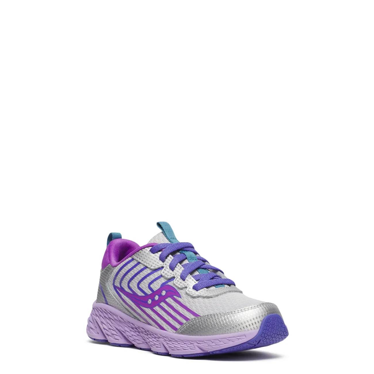 Saucony Youth Girls' Wind 3.0 Wide Width Running Shoe