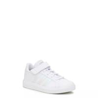 Youth Girls' Grand Court 2.0 EL K Sneaker FOOTWEAR WHITE/IRIDESCENT view