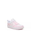 Youth Girls' Court Borough Low Recraft Court EL Sneaker WHITE/PINK FOAM view