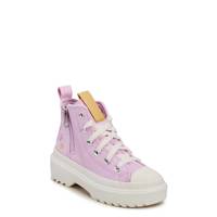 Youth Girls' Chuck Taylor All Star Lugged Lift Platform Flowers High Top Sneaker STARDUST LILAC/UTILITY SUNFLOWER/EGRET view