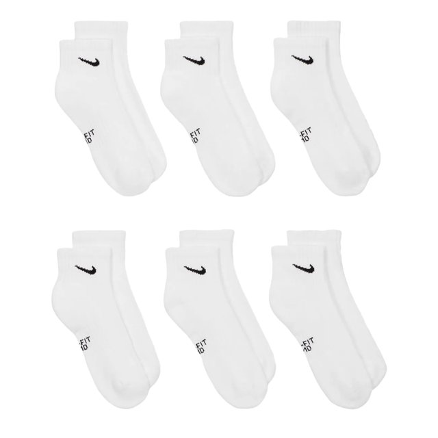 Nike Kids' 6 Pack Everyday Quarter Socks
