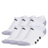 Kids' 6-Pack Cushioned No Show Socks White/Grey/Black view