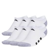 Kids' 6-Pack Cushioned No Show Socks White/Grey/Black view