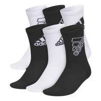 Kids' 6-Pack Cushioned Crew Socks WHITE/BLACK/WHITE view