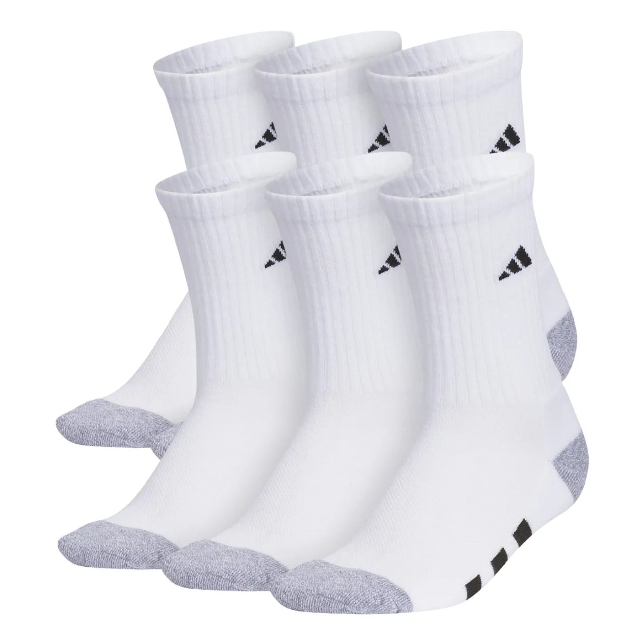 Boys' Cushioned 6-Pack Crew Socks