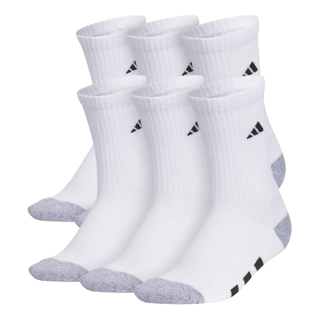 Boys' Cushioned 6-Pack Crew Socks