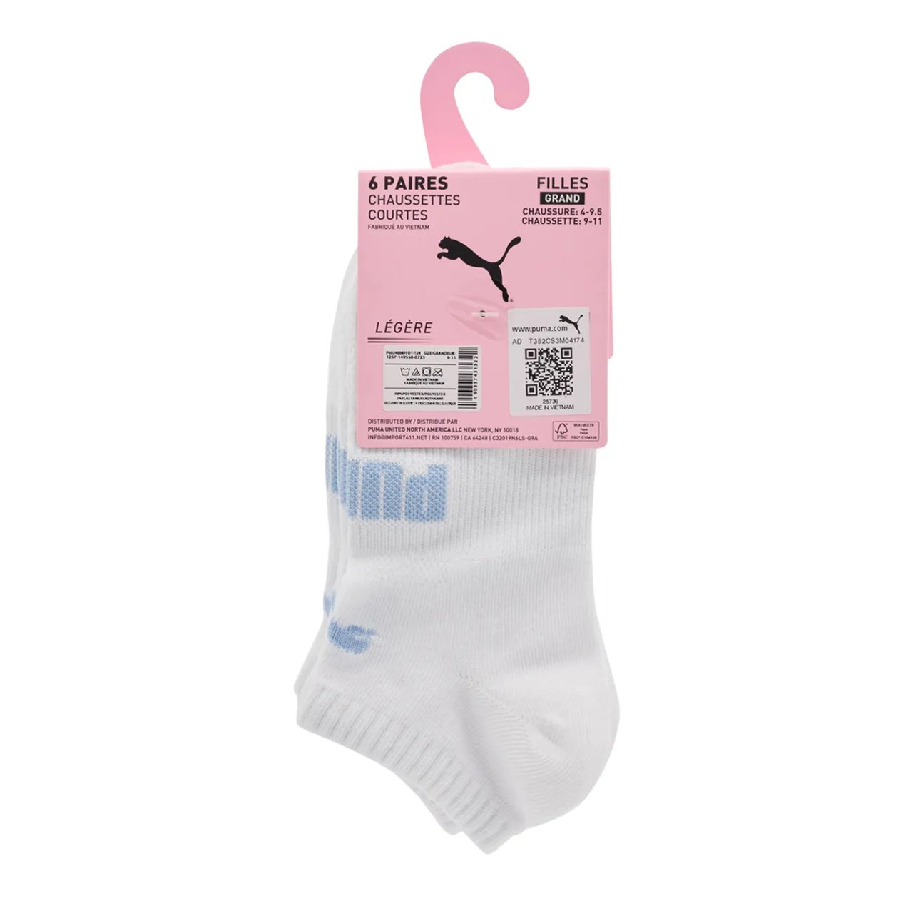 Girls 6 Pack Low Cut Sock