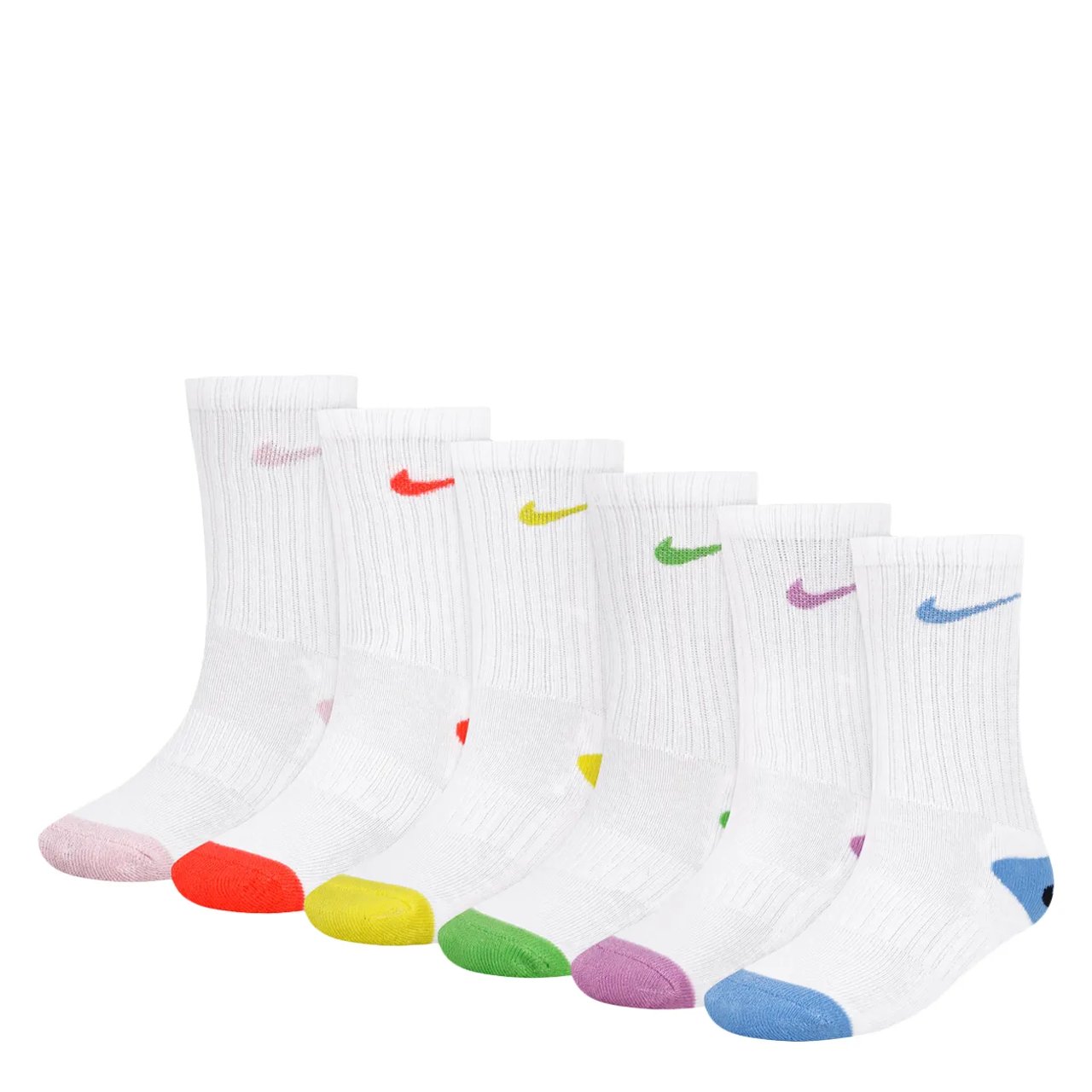 Kids 6-Pack Smiley Crew Socks