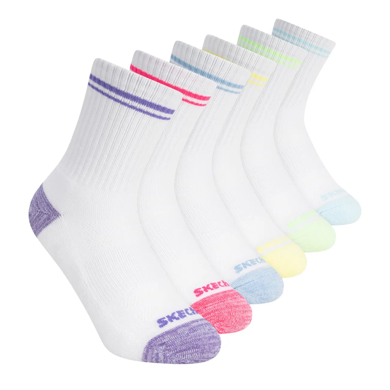 Girls' 6-Pack Low Crew Socks