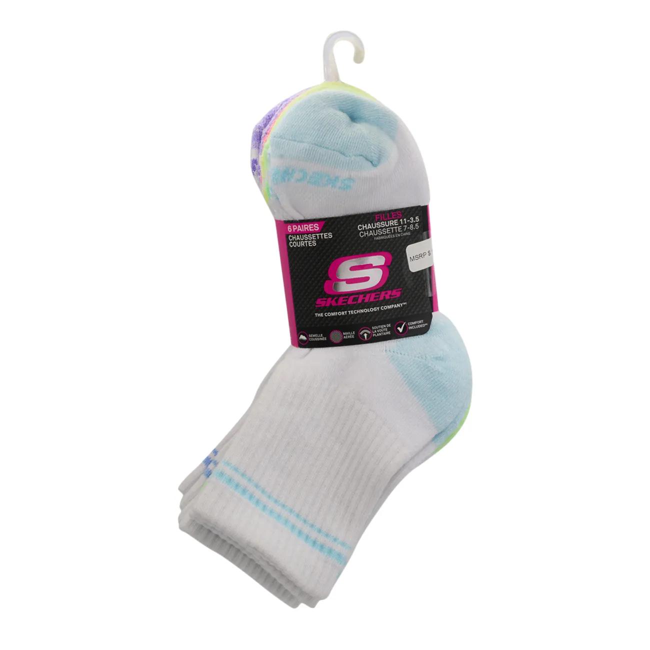 Girls' 6-Pack Low Crew Socks