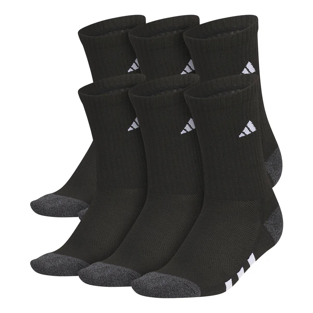 adidas Boys' Cushioned 6-Pack Crew Socks