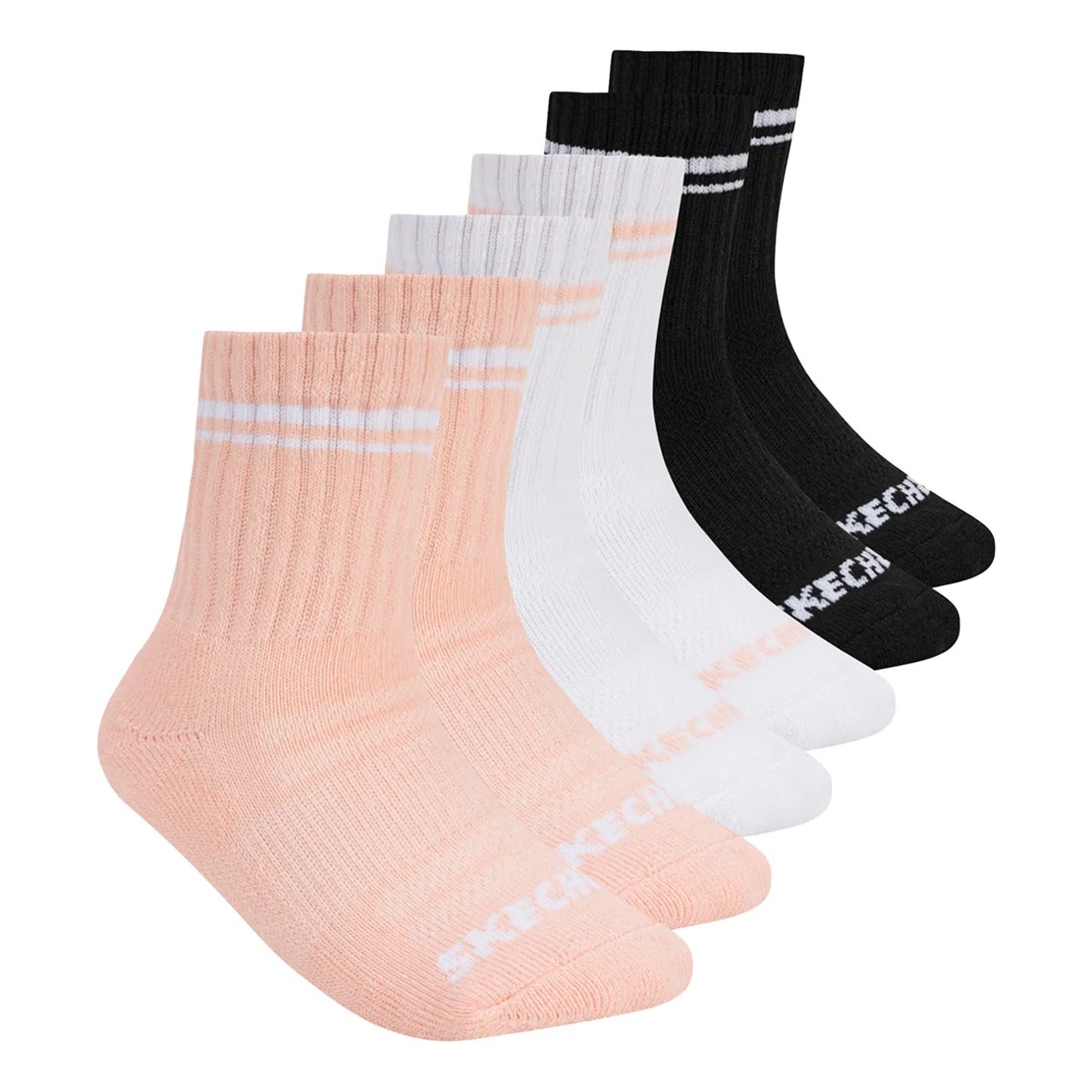 Girls' 6-Pack Low Crew Socks