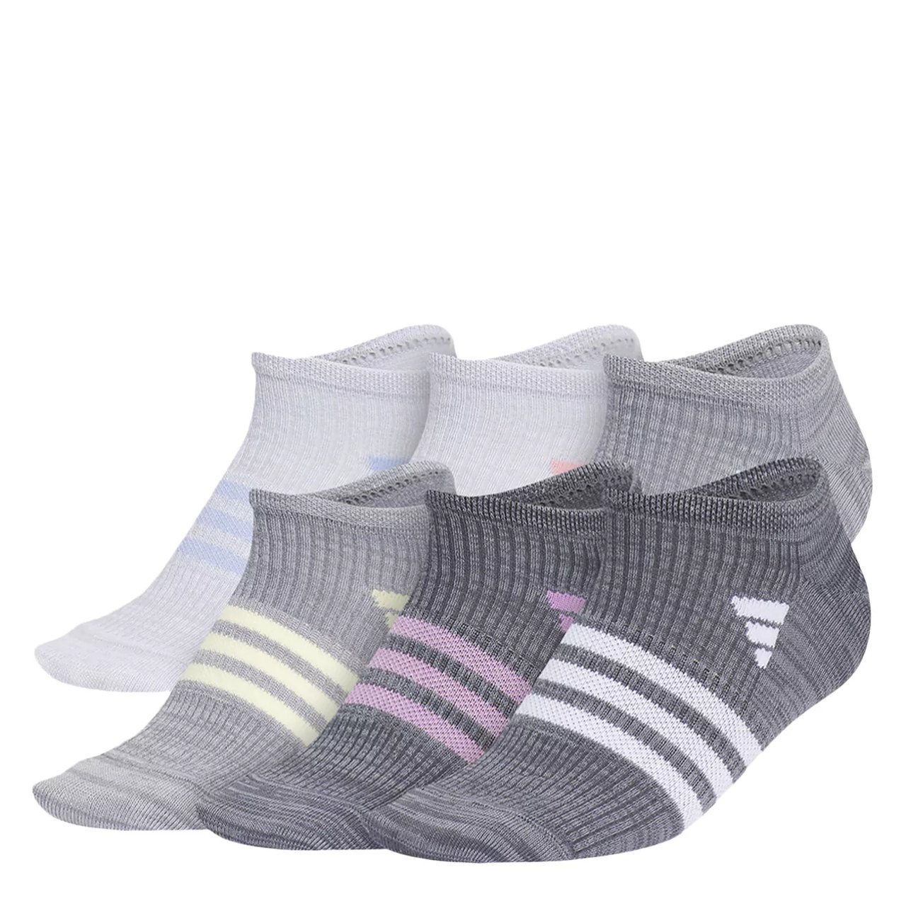 Girls' 6-Pack Superlite No Shoe Socks