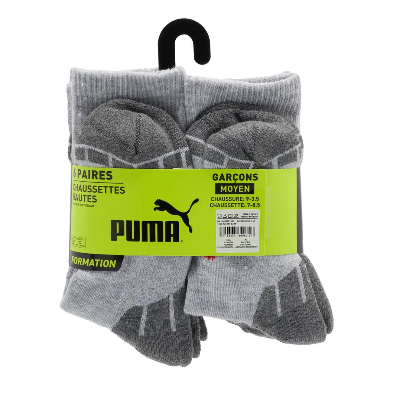 Boys' 6 Pack Training Crew Sock