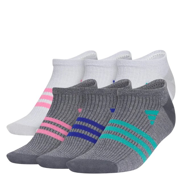 Youth Girls' Cushioned 6PK No Show Socks