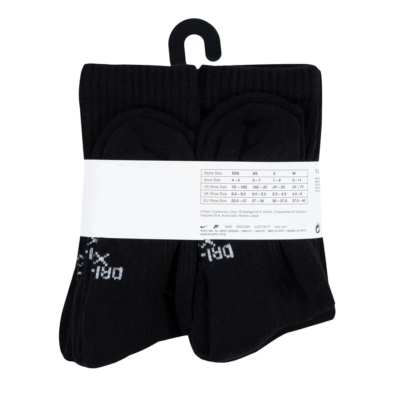 Youth Girl's 6-Pack Crew Socks