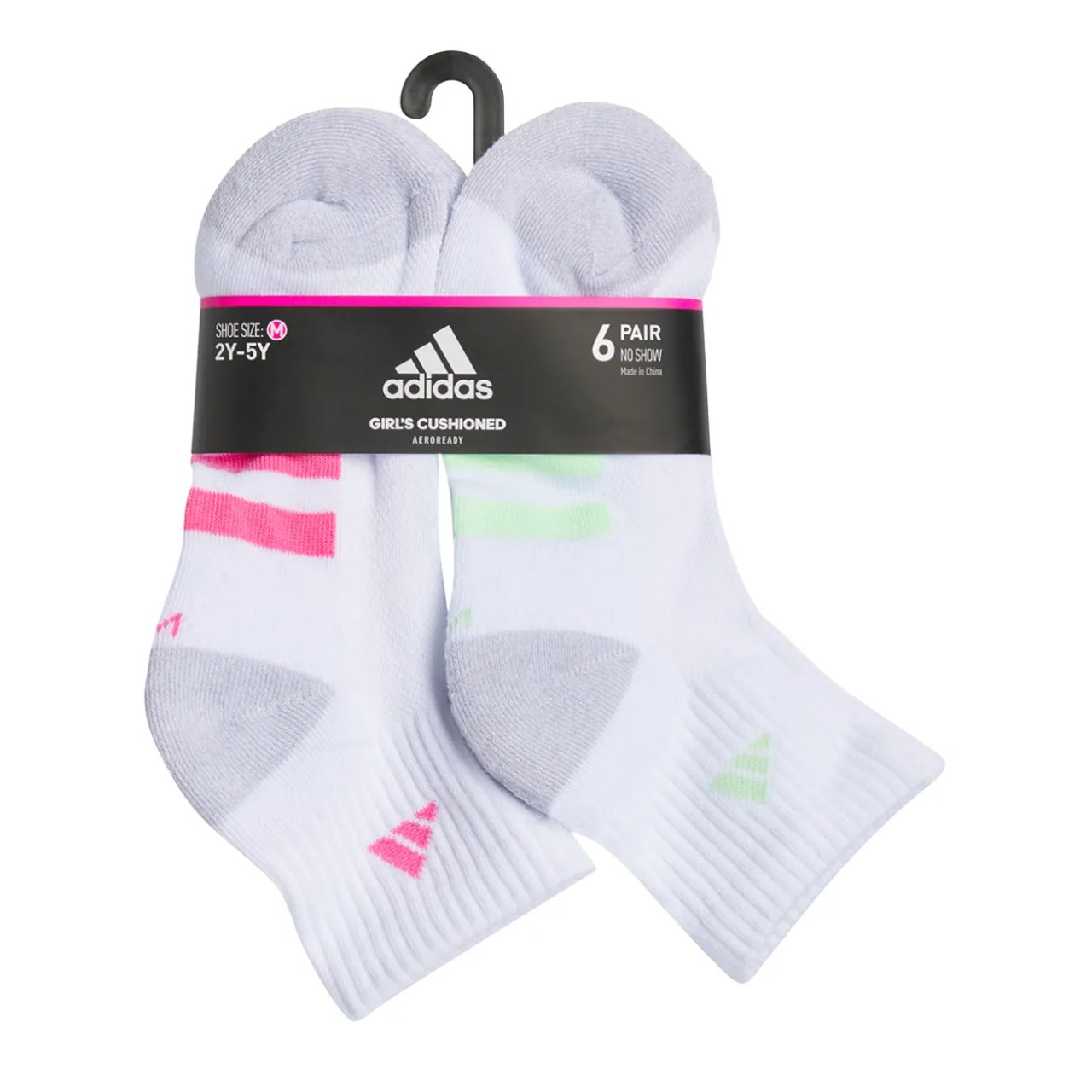 Girl's 6 Pack Quarter Socks