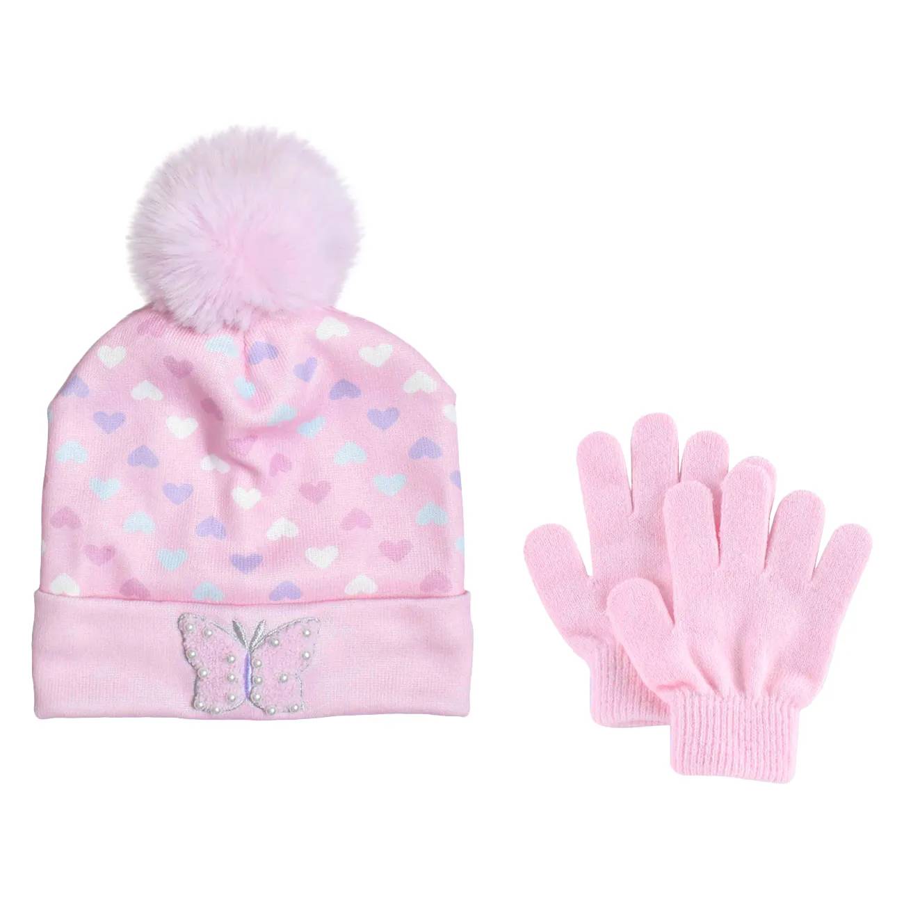 OMG Accessories Youth Girls' Butterfly Hat and Glove Set