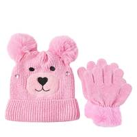 Kids' Winny Hat and Gloves Set PINK view