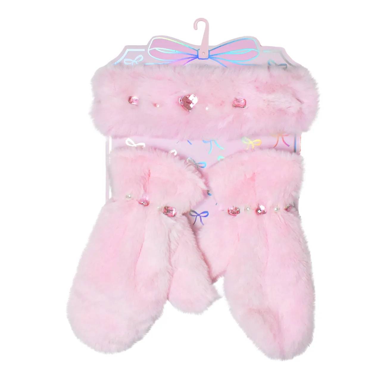 Girls' Bow Headband and Gloves Set