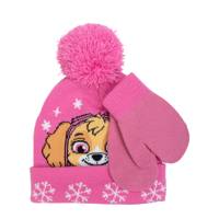 Kids' Paw Patrol Beanie and Mitt Set PINK view