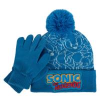 Boys' Sonic Beanie and Glove Set BLUE view