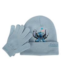 Boys' Stitch Beanie and Gloves BLUE view