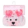 Girl's Winny Bow Tweed Case and Heart-Shaped Sunglasses BUBBLEGUM view