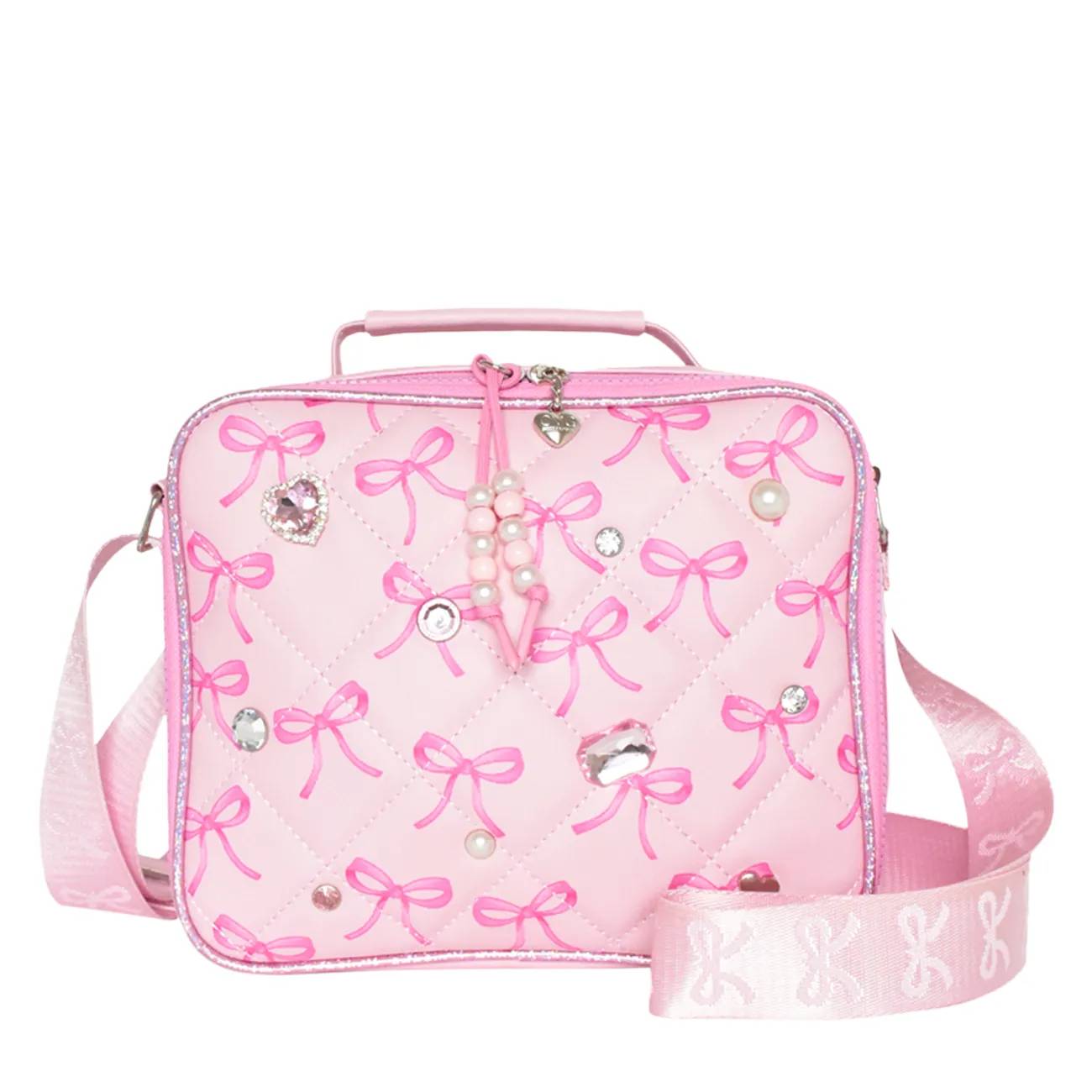OMG Accessories Women's Bow Gem Lunch Bag