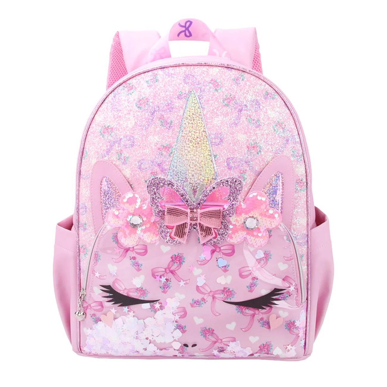 OMG Accessories Girls' Gwen Bow Confetti Large Backpack