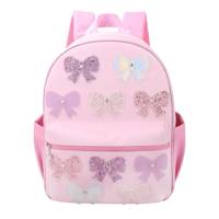 Girls' Bow Applique Large Backpack LOLLIPOP view