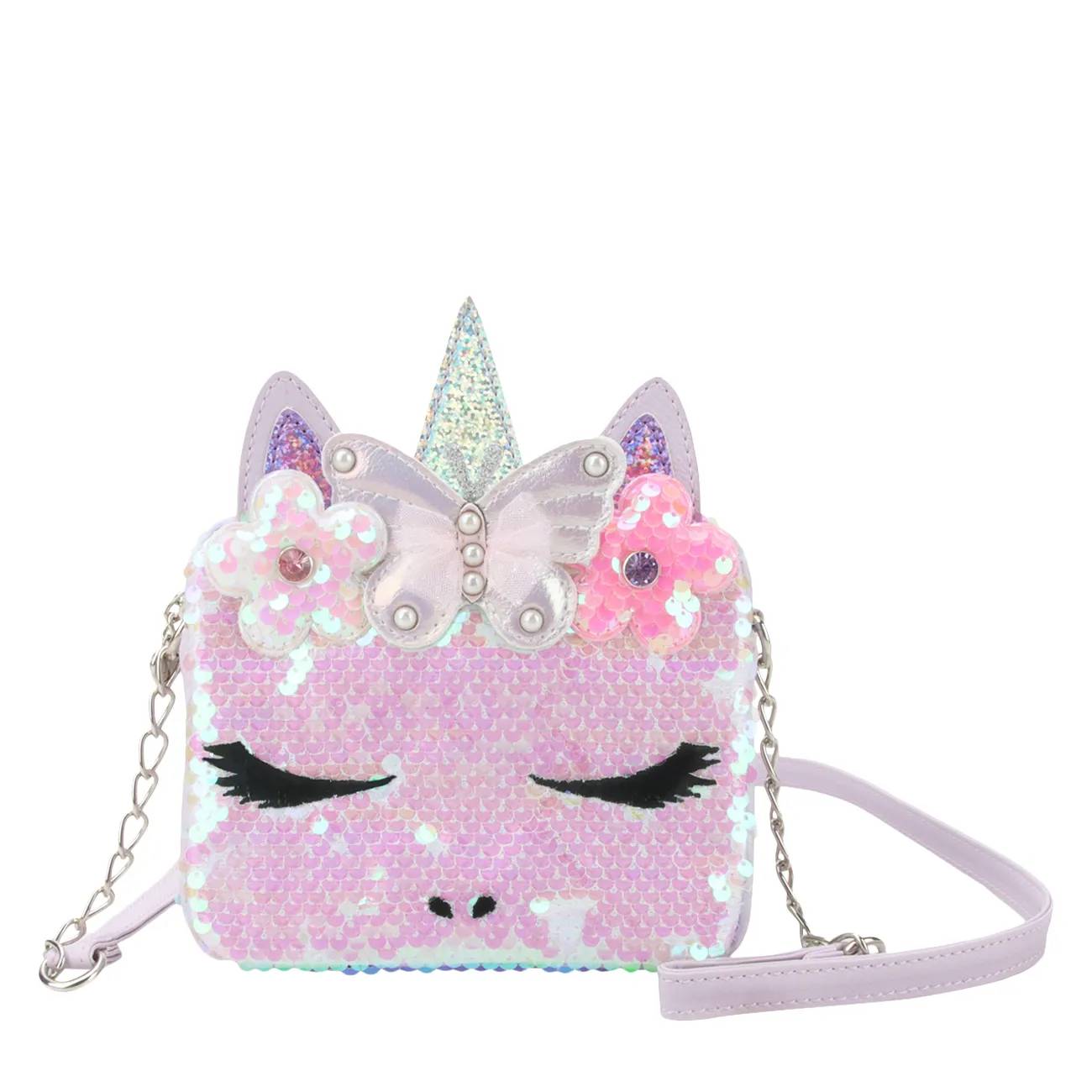 OMG Accessories Girl's Gwen Sequin Crossbody